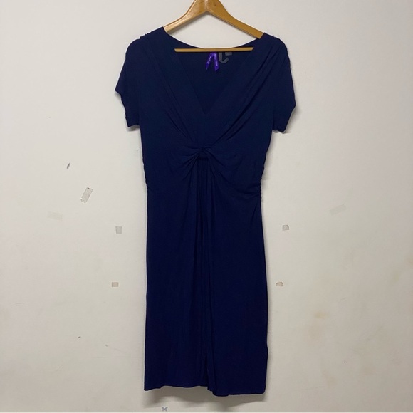 Seraphine Blue Knotted Maternity Dress - Picture 1 of 5